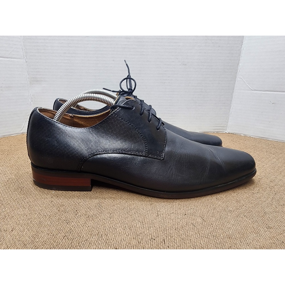 Florsheim Shoes Men's 9D Postino Plain Toe Dress Oxford Black Leather